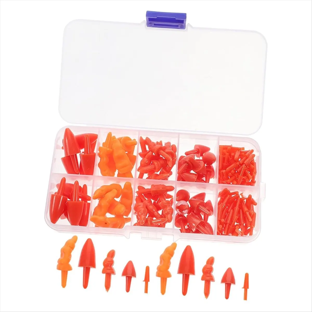 KSOL 160 PCS Snow-Man Nose Set - DIY Carrot Nose for Snow-Man - Dolls & Christma- Decoration Accessories for Craft