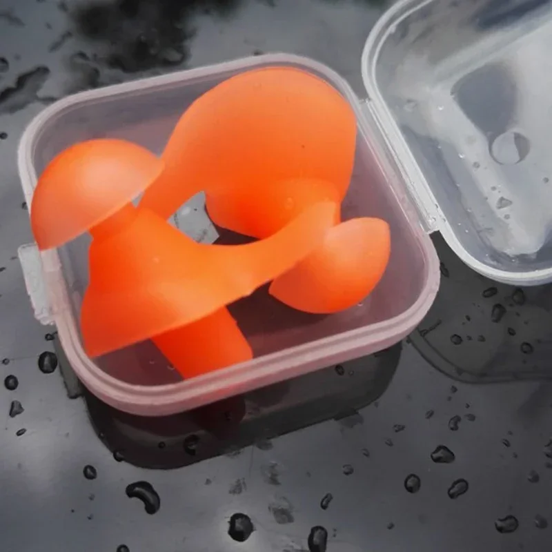 2018 Durable Hot New Practical Reuseable Ear Plugs Beginner Diving Silicone+PC Solid Color Swimming Water Sports