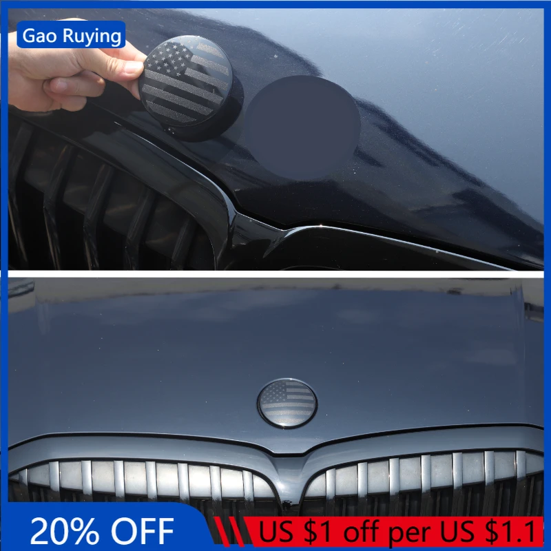 

Gao Ruying для BMW 3 5 серии X1 U11 G20 G30 2020-26, передняя и задняя крышка с логотипом автомобиля, декоративные автомобильные аксессуары (передняя 81 мм задняя часть 72 мм)