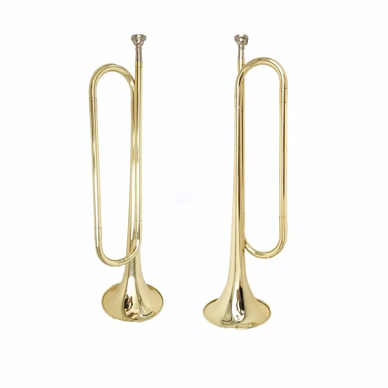 

Brass Material Bugle Trumpet with Mouthpiece, School Band, Cavalry Beginner, Military Orchestra, B Flat