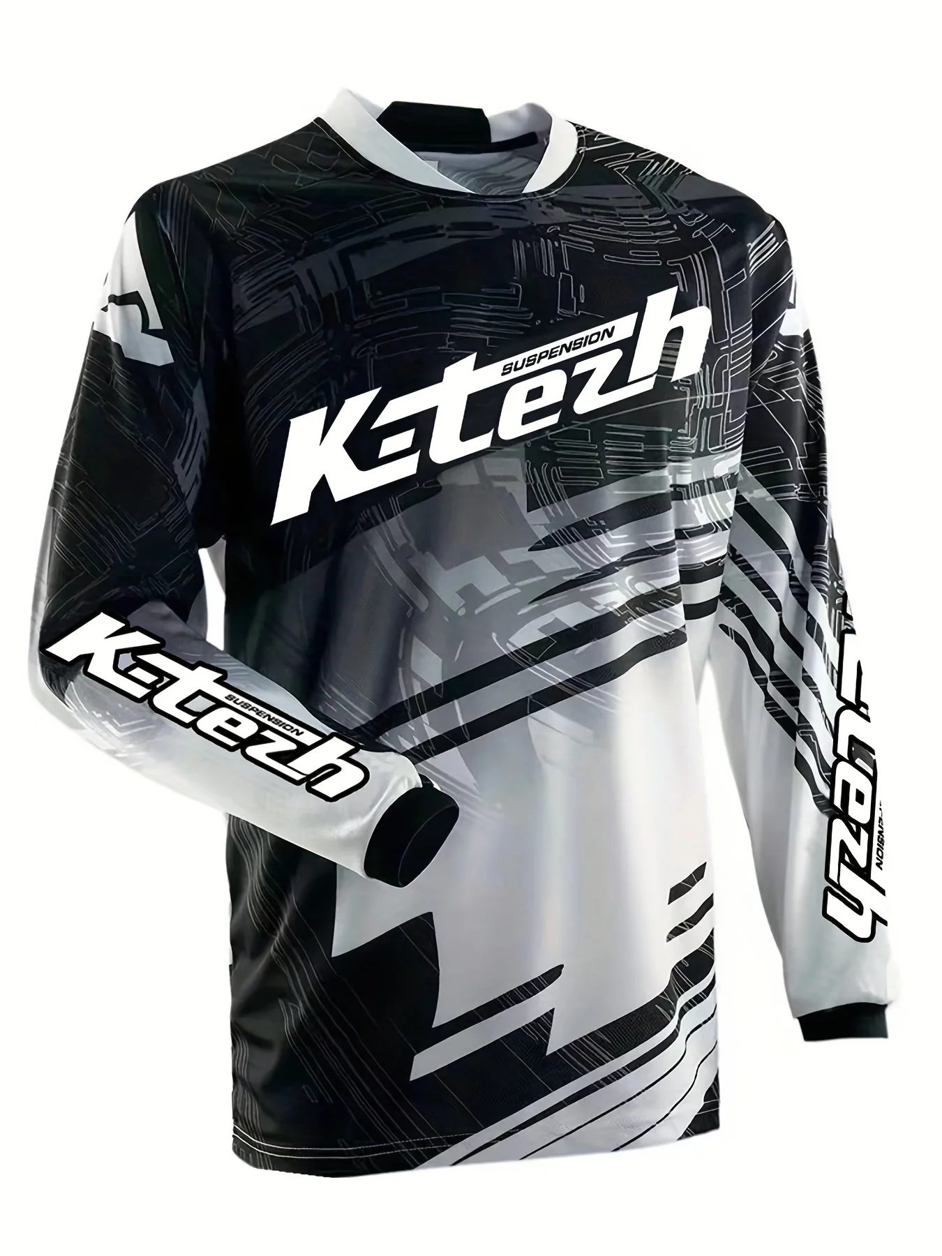 Hommes à manches longues tout-terrain moto VTT vêtements vélo moto T-shirt cyclisme jersey VTT sh