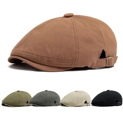 New Newsboy Cap Spring Autumn Men Women Fashion Cotton Berets Vintage Visor Flat Hat Summer Casual Hip Hop Cool Caps Daily Wear