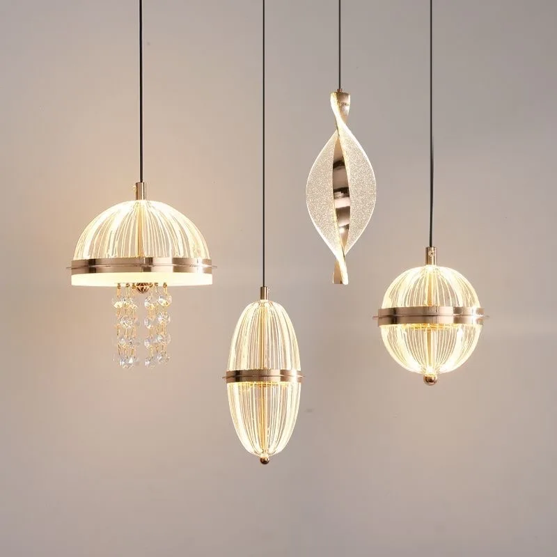 

Simple Bedside Hanging Lamp Chandelier Restaurant Bar Ball Lustre Cafe Home Decor Luminaire Pendant Light Fixture