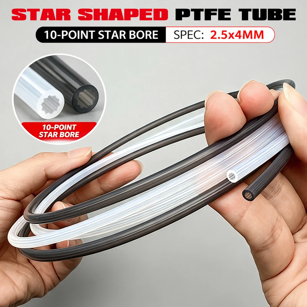 Low-Resistance Star-Shaped PTFE Tube For 3D Printer Teflonto Ultra-Smooth Flow Tube 1-10M High Quality Tube for 3D Printer Parts