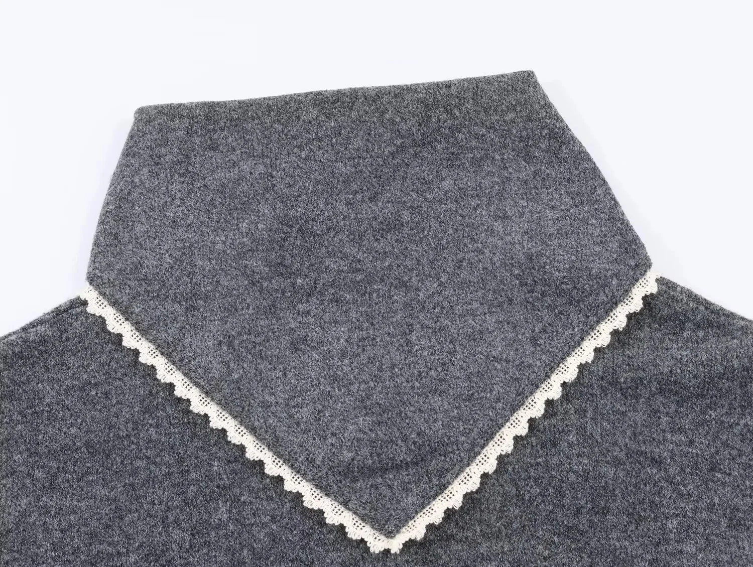 KONDALA 2026 겨울 봄 우아한 여성 스카프 칼라 여성 코트 패션 캐주얼 패치워크 레이스 신년 파티 여성 코트