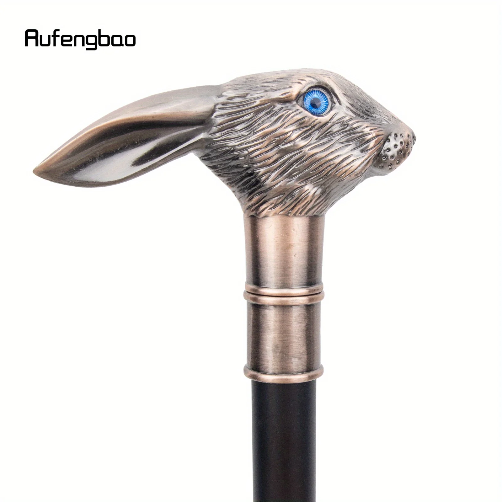 Red Copper Rabbit Long Ear Gentleman Cane Fashion Stick Gentleman Crosier Knopf Stick 92cm Performance Stage Cane