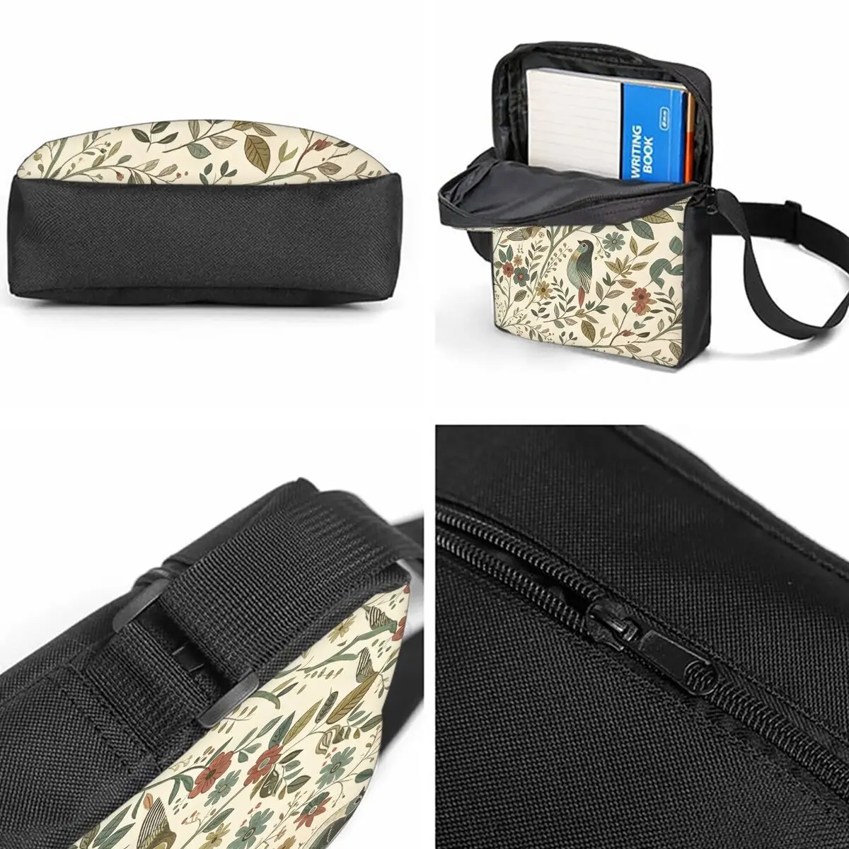Bird Print 3Pcs/Set Backpack with Messenger Bag ,Pencil Bags for Boy/Girl Best Gift Cartoon Student School Bags - view 2