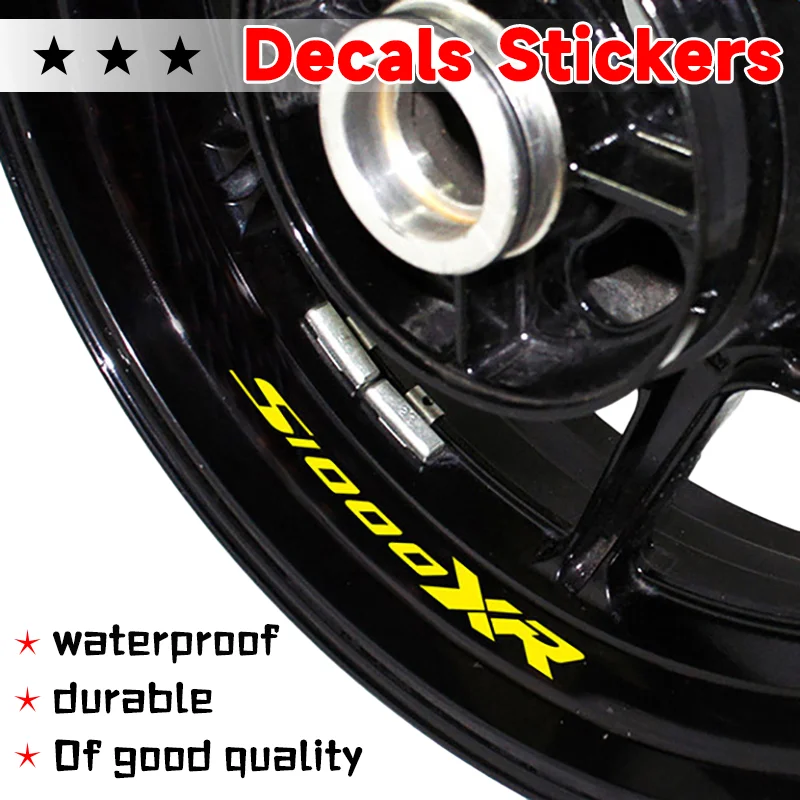 NEW For S1000XR s1000xr S 1000XR 8 x Motorcycle Inner Ring Wheel Sticker Decal Stripes Rim Tire Protection Stickers Waterproof