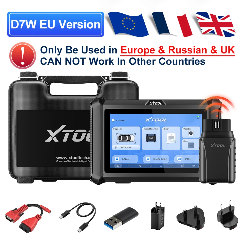 Xtool D7W 2.0 Bluetooth Diagnostische tool 39+ Speciale functies OBD2 Scanner Bidirectionele scan Tool ECU CODING FCA CANFD DOIP - afbeelding 1