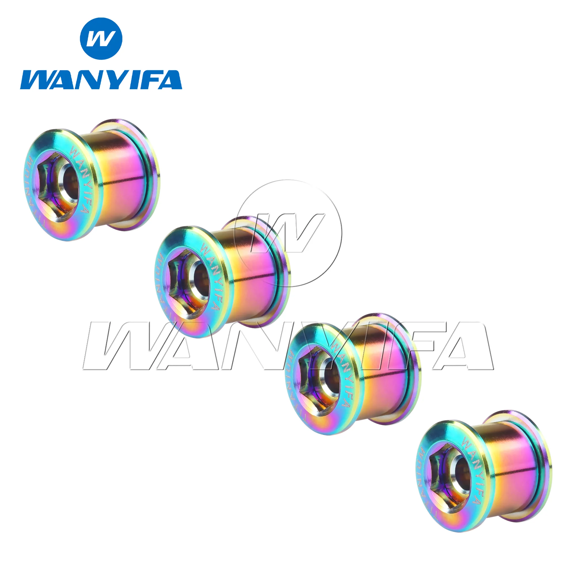 Wanyifa Titanium Bolt 6.5mm Integrated Crankset MTB Mountain Bike Plate Monoplate Chainwheel Fixing for Bicycle Crank Arm 4pcs