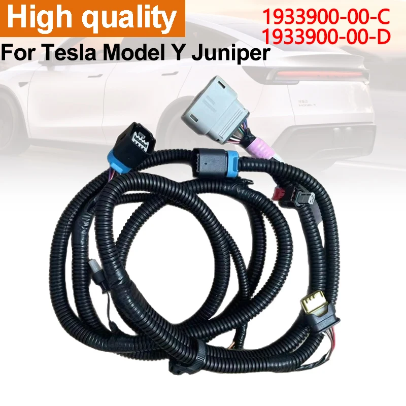 1933900‑00‑C 1933900‑00‑D Rear Fascia Harness Assembly For Tesla Model Y Juniper 2025‑2026 Rear Bumper Radar Wiring Connector