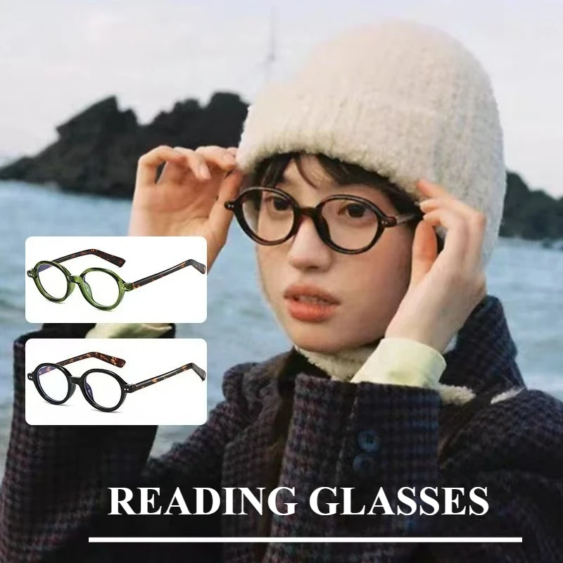 Retro Cat Eye Lesebrille, ultraleichte Brille mit ovalem Rahmen, hochauflösende Anti-Blaulicht-Brille für Herren und Damen