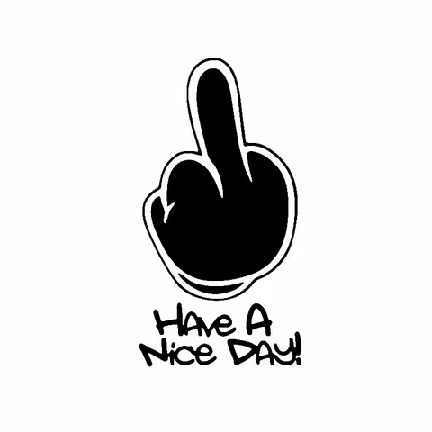 LYKX Funny Have A Nice DAY Middle Finger Car Sticker Automobiles Motorcycles Exterior Accessories Vinyl Decals