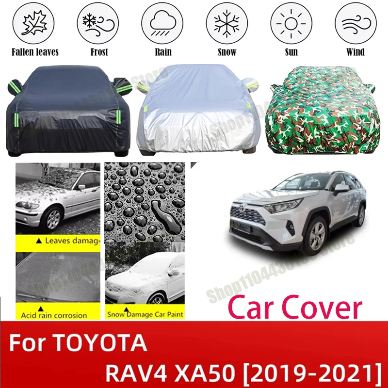 

For TOYOTA RAV4 XA50 2019-2021 Car Cover Waterproof Summer Sun Shade Anti-UV Winter Rain Snow Prevent Cover