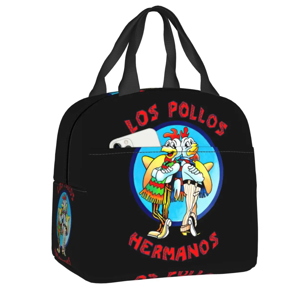 Custom Los Pollos Hermanos Breaking Bad Lunch Bag Women Thermal Cooler Insulated Lunch Boxes for Adult Office