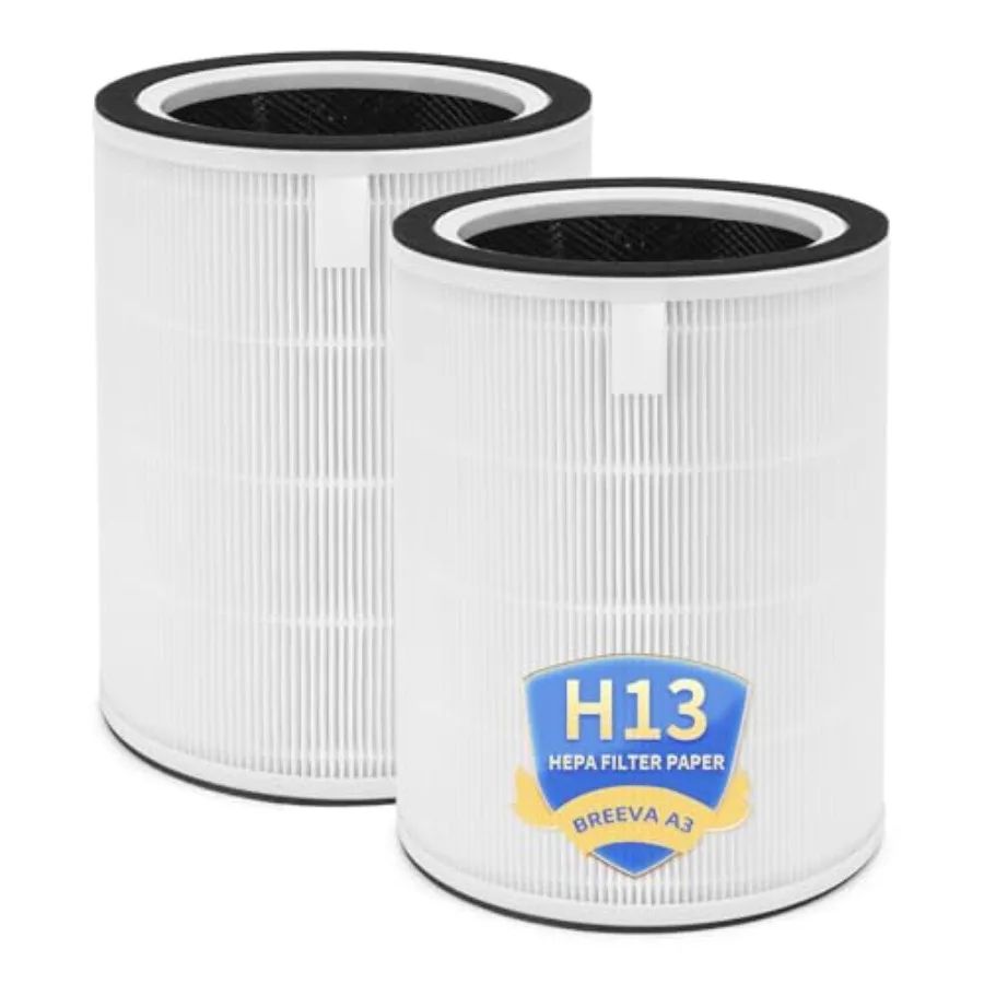 

Breeva A3andA5 Replacement Filters Compatible with TCL Breeva A3 and A5 Air Purifiers3-In-1 H13 True HEPA and Activated Carbon