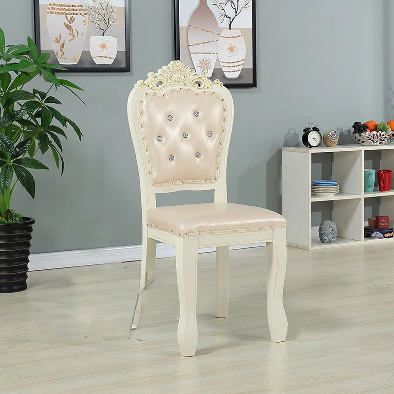 White Elegant Eaiting Chair Nordic Style Armless Designer Hotel Dining Chairs Design Occasional Silla Comedor Home Furniture