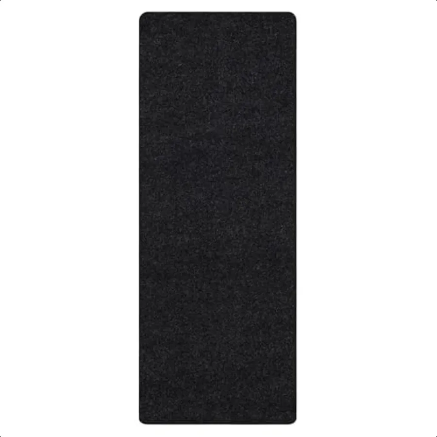 Tapis de sol utilitaire noir 3' X 8' pour tous temps, intérieur et extérieur, antidérapant, parfait pour le garage, l'entrée, le porche et le buanderie