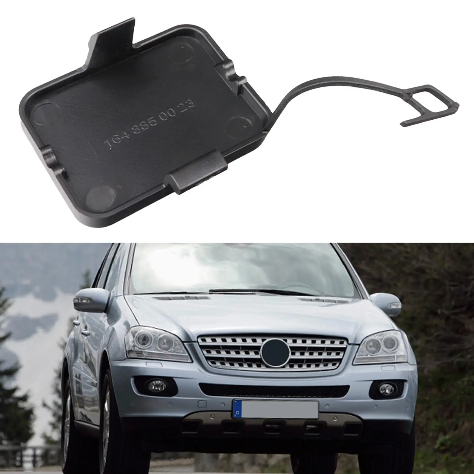 Front Bumper Tow Hook Cover A1648850023 Professional for W164 ml350 ml500 GL450 Vehicle Spare Parts Convenient Installation