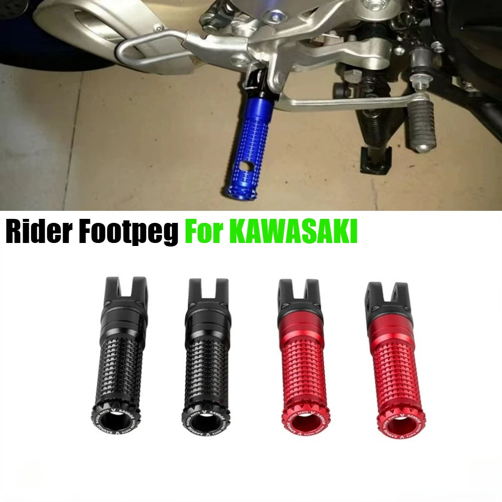 For KAWASAKI Z300 Z250 Z125 Ninja 250R 250 300 600R ZX-6 GPZ900R Versys 650 ZZR 600 Front Footrest Foot Pegs Pedal Rider Footpeg