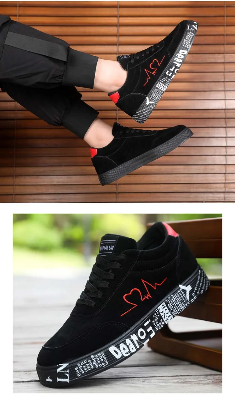 Atmungsaktive Mid-Top-Sneaker, Grafikdesign mit Herz und Musik, lässige Streetwear-Schuhe für Paare, Valentinstag und Geburtstagsgeschenk – Detail 7