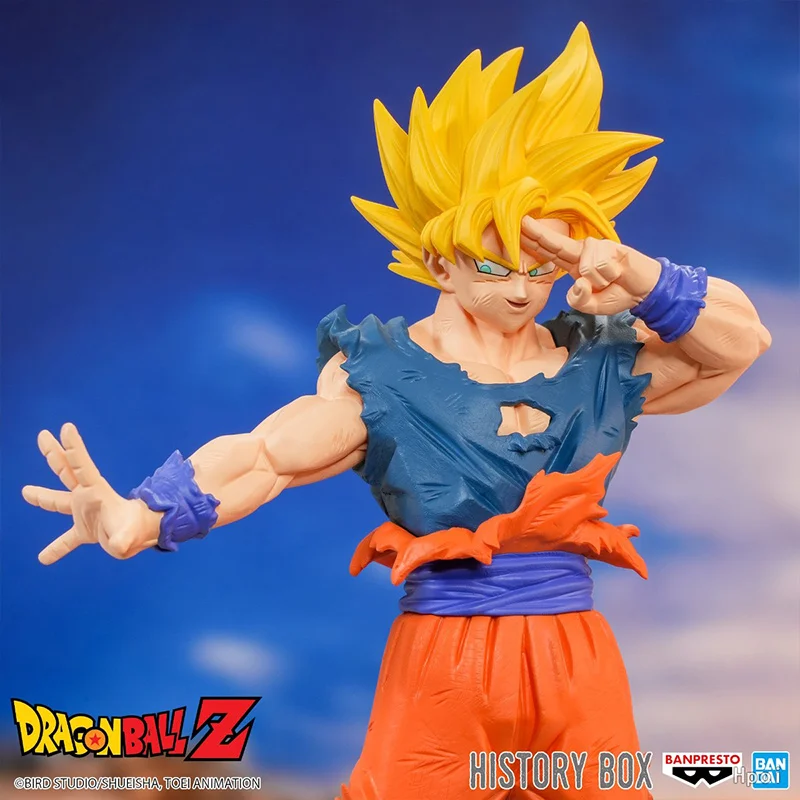 Bandai Banpresto Dragon Ball Z History Box Vol.9 Super Saiyan Son Goku 12Cm Original Anime Figure Model Toy Gift Collection