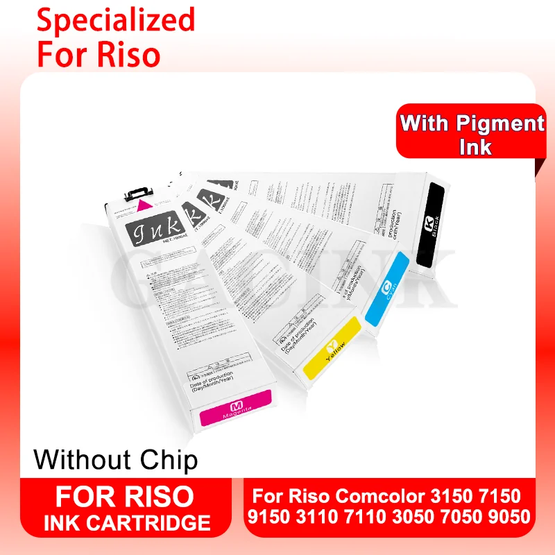 S-6701-4G/E S-6300-3G/E Compatibele Inktcartridge Voor Riso Comcolor 3150 7150 9150 3110 7110 3050 7050 9050 Printer Zonder Chip