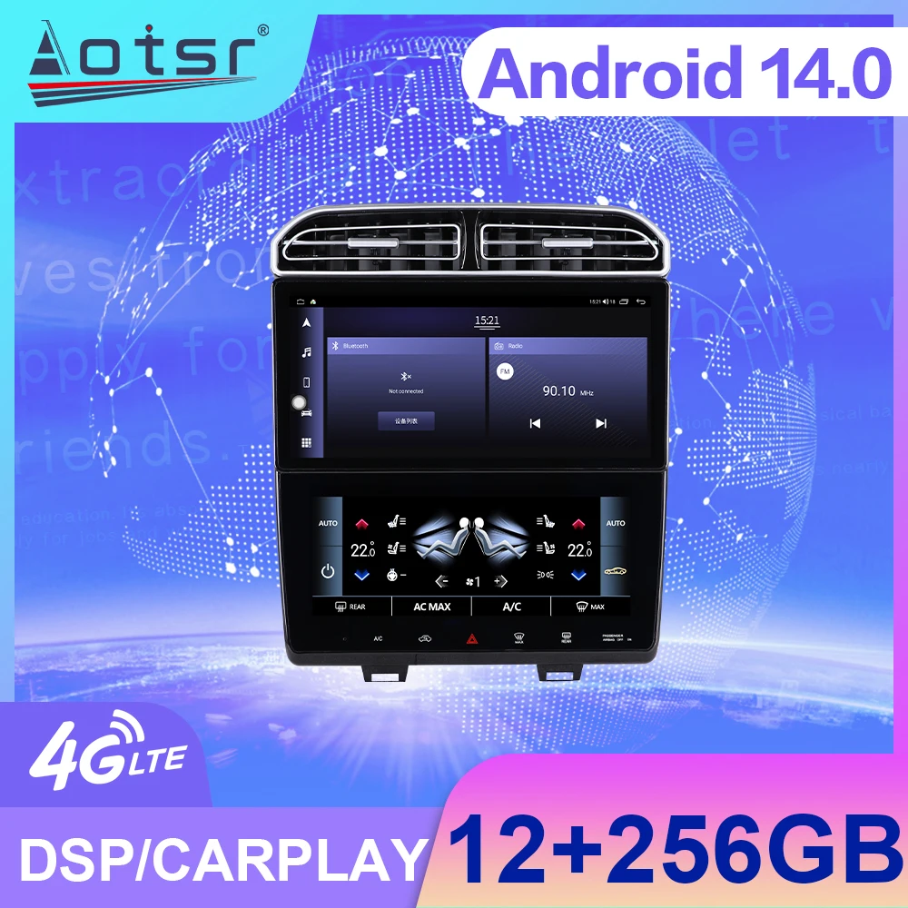 

12+10.25 Inches Tesla Screen Android 14 Car Radio For Ford Edge 2010-2014 Carplay GPS Multimedia DPS Carplay Stereo Head Unit