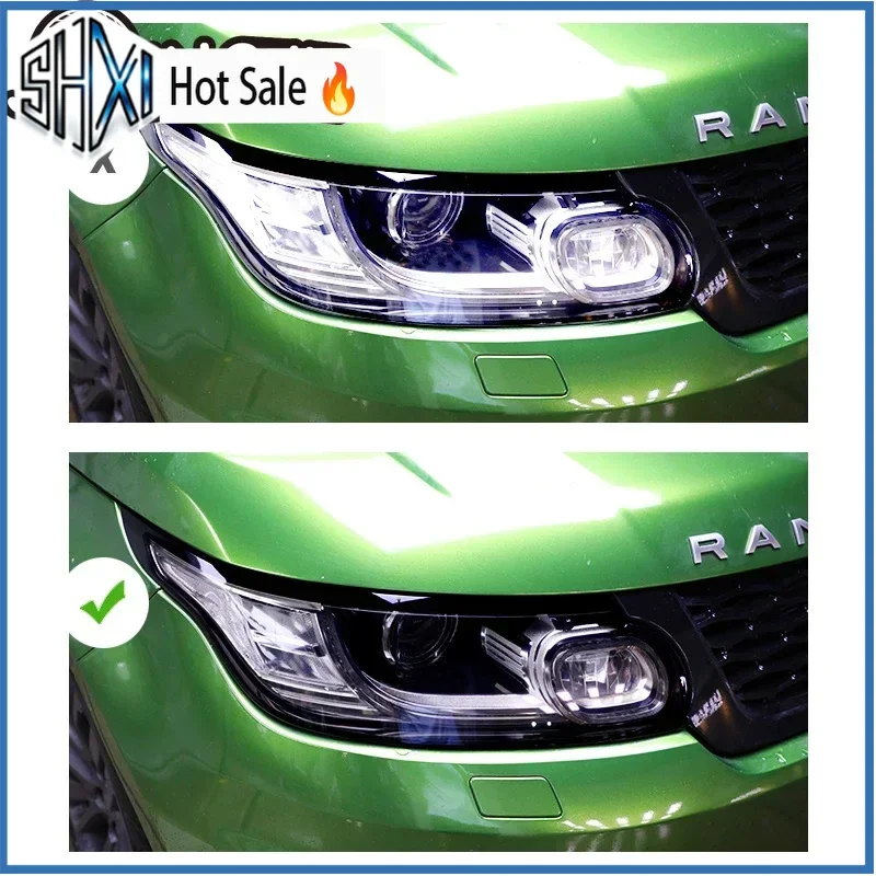 For Land Rover Range Rover Sport Vogue Velar Evoque L494 L405 Discovery 5 Sport Car TPU Smoked Black Headlights Protector Film