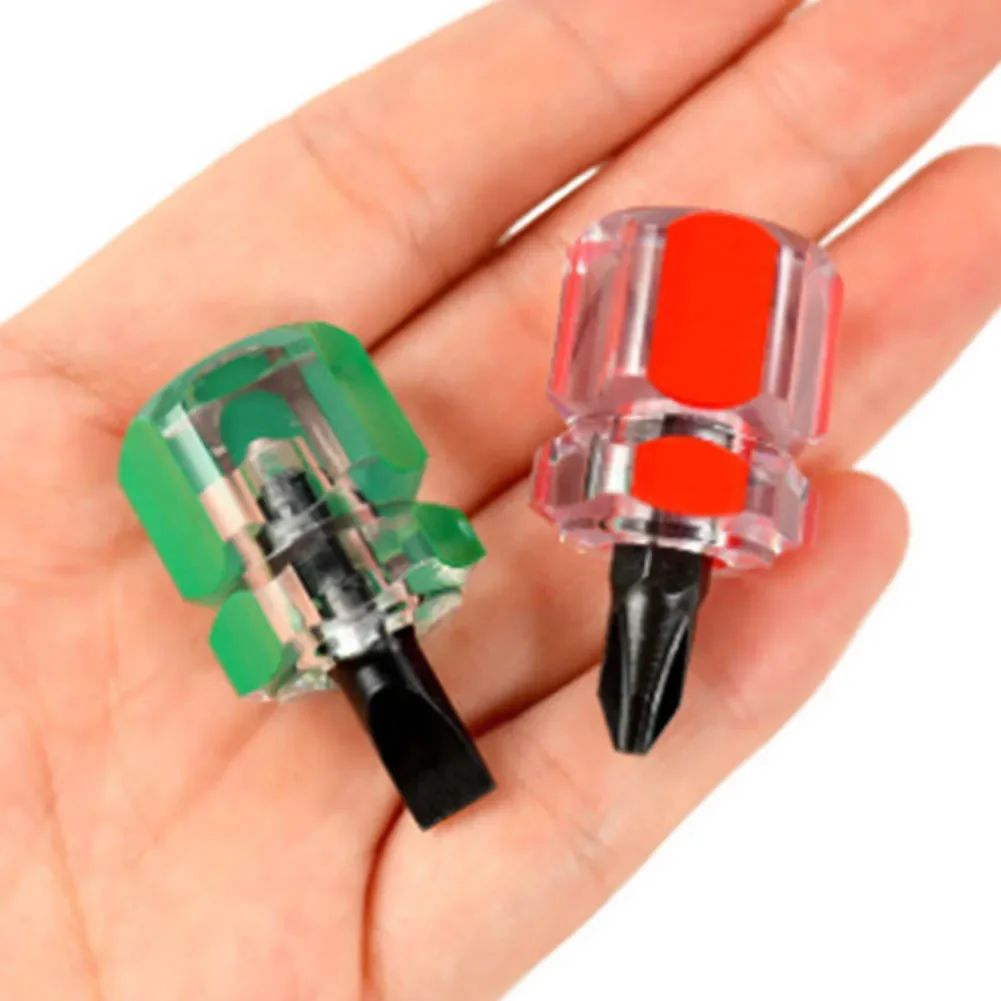 2pc/set Screwdriver Kit Mini Small Portable Radish Head Screw Driver Transparent Handle Repair Hand Tools Precision Screwdriver