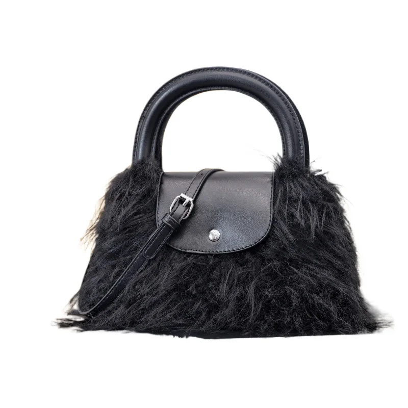 

Новые стили Y2k, плюшевая сказочная сумка, милый крутой нишевый дизайн для девочек, сумка из искусственного меха ягненка, сумка через плечо из искусственного меха на одно плечо