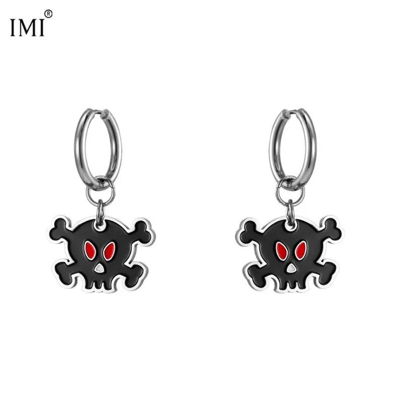 

Личность Забавное Веселое Платье Хэллоуин Голова Призрака Черный Красный Контрастный Цвет Титановая Сталь YE174