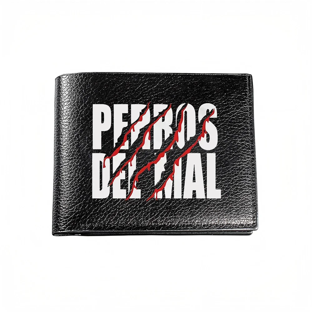 Peppos Del Mal Scratch Design Men Wallet Fashion Business Casual Card Holder Stylish Print Accessory Modern Look