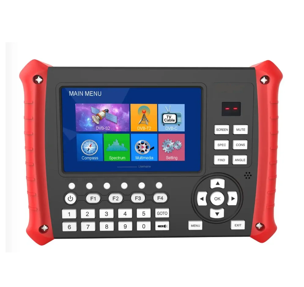 Softel dvb c s s2 t2 satellite finder combination signal meter with cable coaxial  Connector