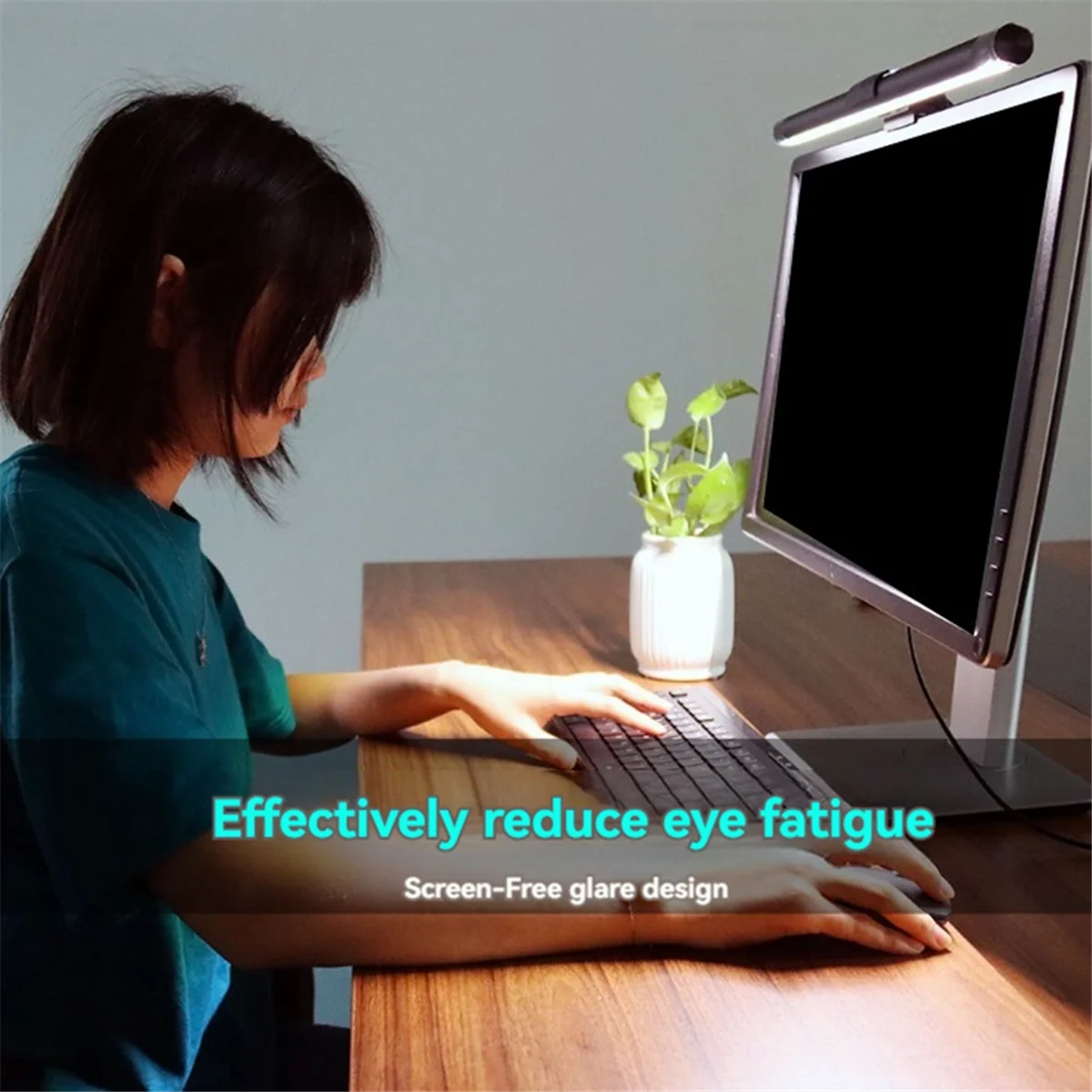 Настольная лампа, монитор, Рабочая лампа, плавное затемнение глаз, USB, настольная лампа, компьютер, рабочая/игровая лампа