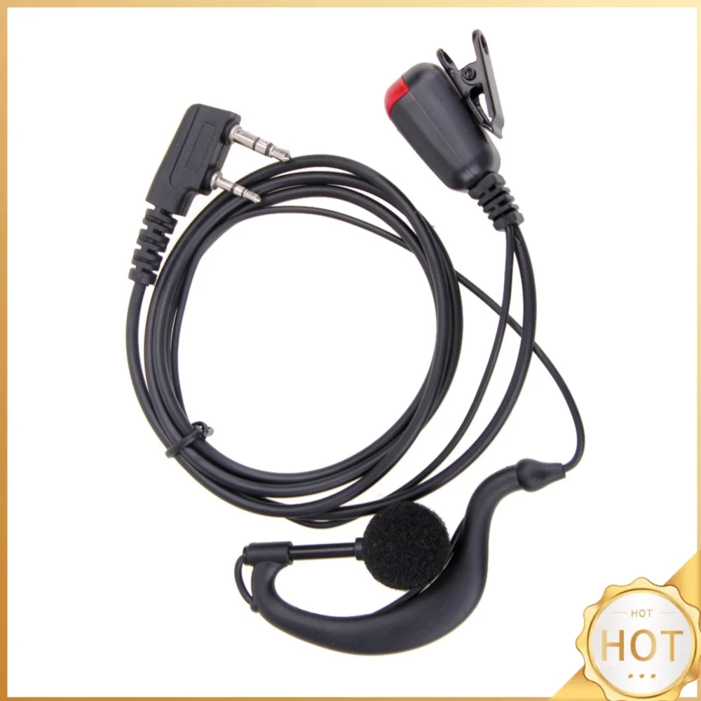 2Pin Walkie Talkie Earpiece Headset Multifunctional G-Shape Earphone Walkie Talkie Headset Accessories for Two Way Radio