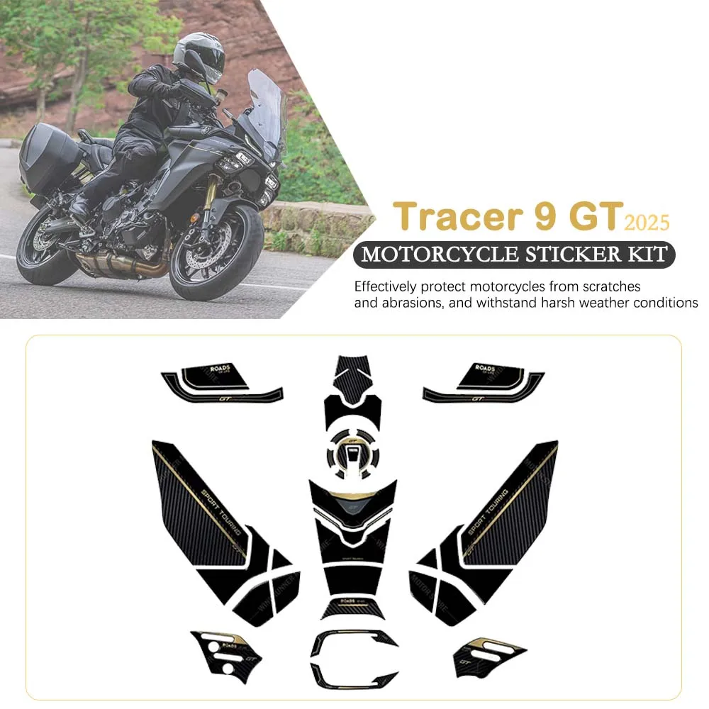 

3D Epoxy Resin Sticker Fuel Tank pad Waterproof Anti-Scratch Motorcycle Body Protection Sticker Kit for Tracer 9 GT 2025
