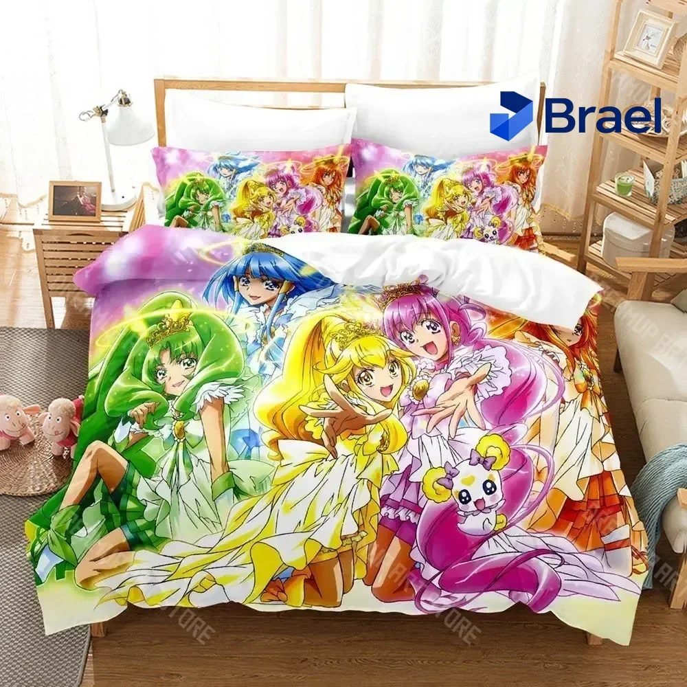 Exquisite 3D Print Smile PreCure! Bedding Set Single Twin Full Queen King Size Bed Set Adult Kid Bedroom Duvetcover Sets