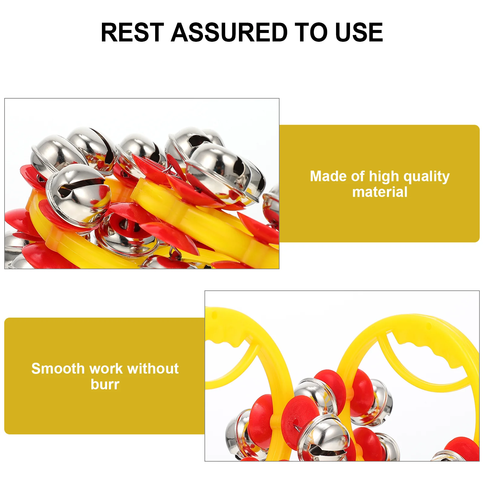 2pcs Handbell Wristband For Kids Durable Rattle Bracelet Bright Dance Decor Baby Shaker Plastic Bell Infant Rattles