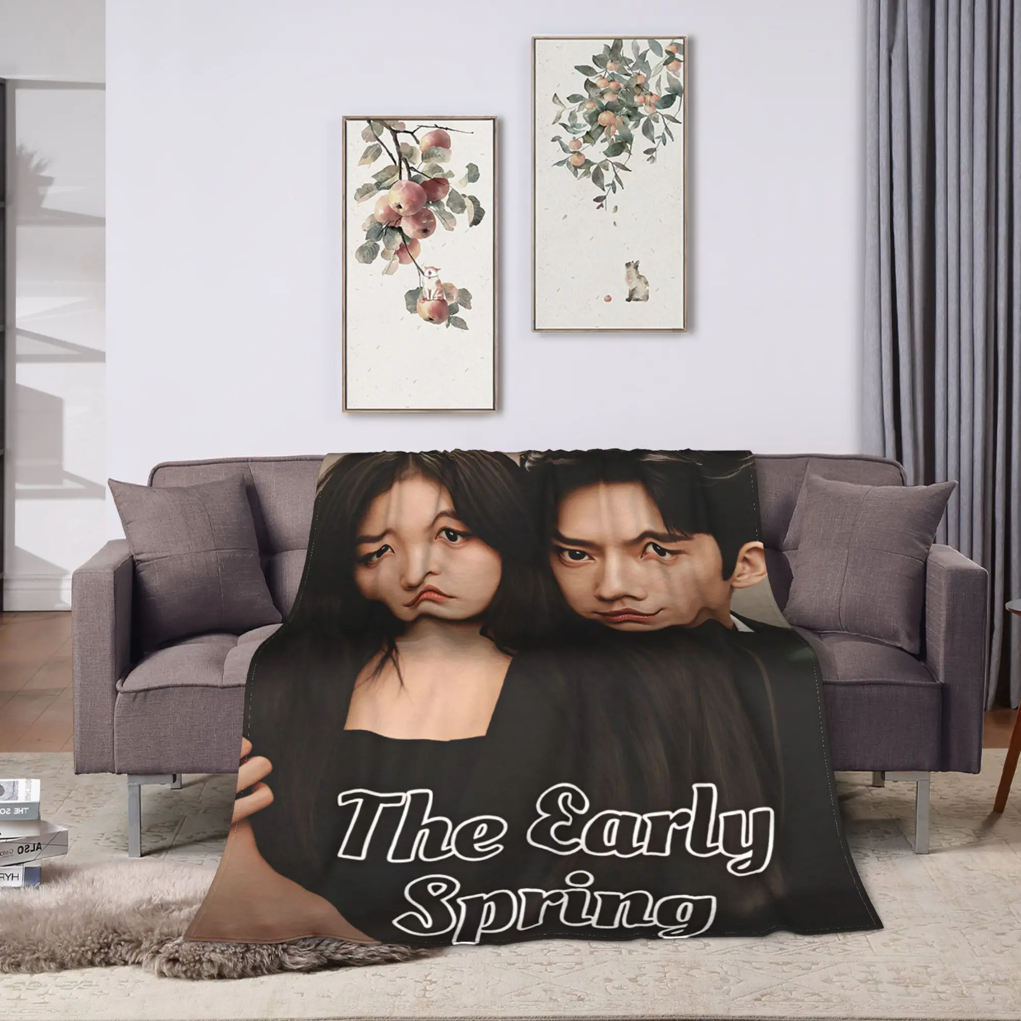 The Early Spring Super Soft Blanket C Drama Kids Adult Plush Throw Blanket Street Trend Home Decor Flannel Bedspread Sofa Cover