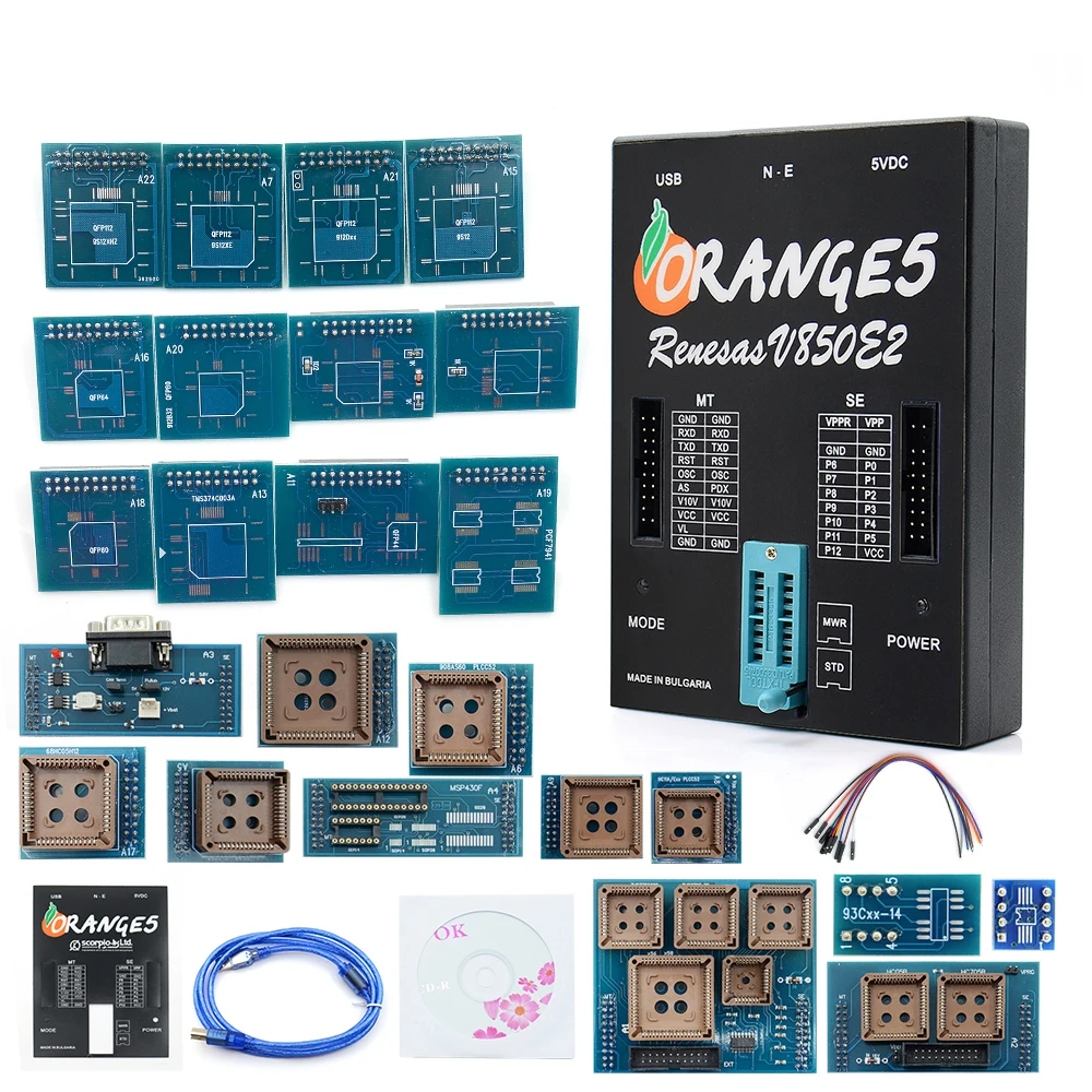 V1.36 Orange5 OEM Orange5 V1.36 ECU Programmer Orange5 Full Adapters V1.36 Orange 5 Universal Programer Orange5 Car Scanner