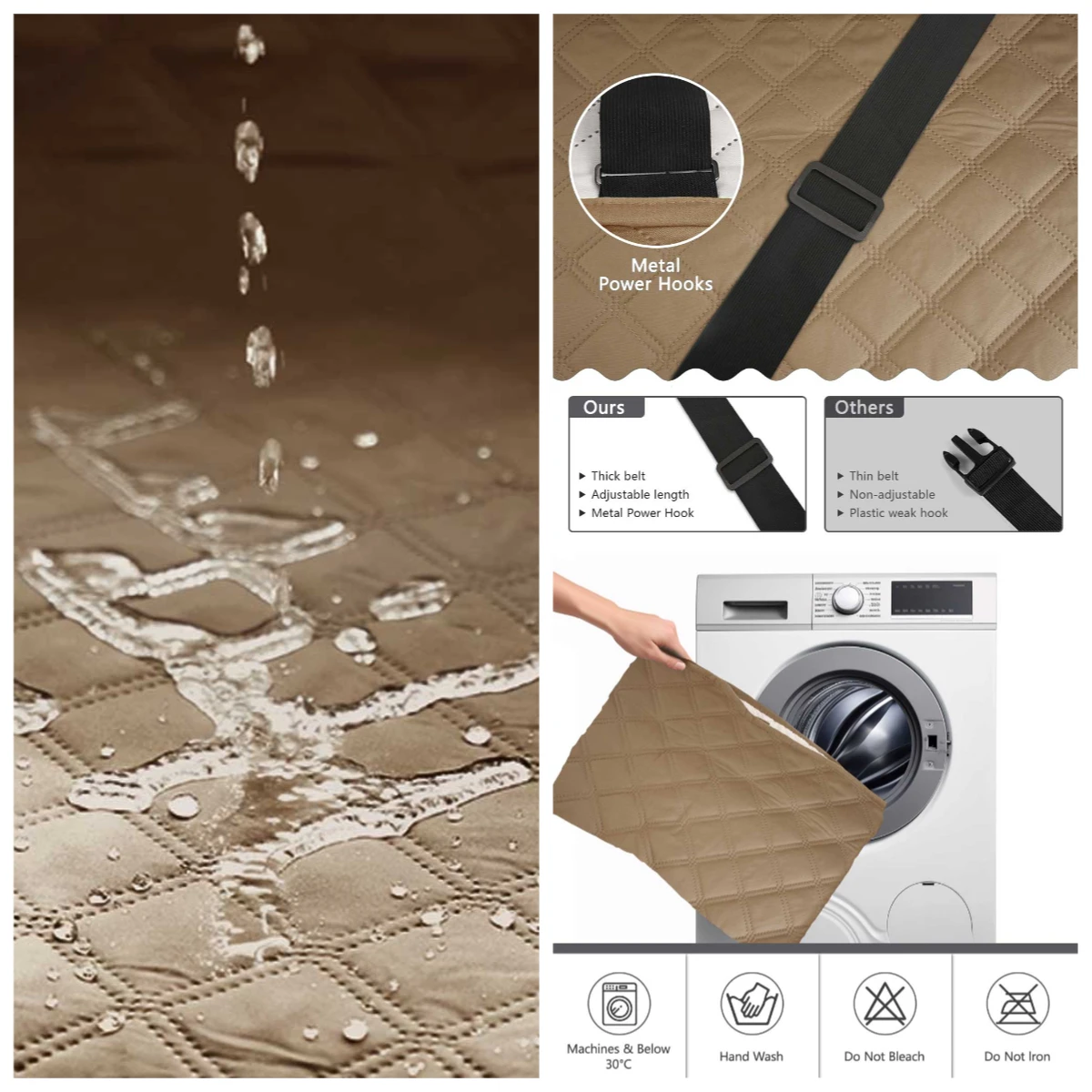 100% مقاوم للماء الأريكة يغطي غطاء أريكة عدم الانزلاق أريكة الغلاف مع الأشرطة المرنة حامي أريكة غطاء الأثاث للكلاب الحيوانات الأليفة