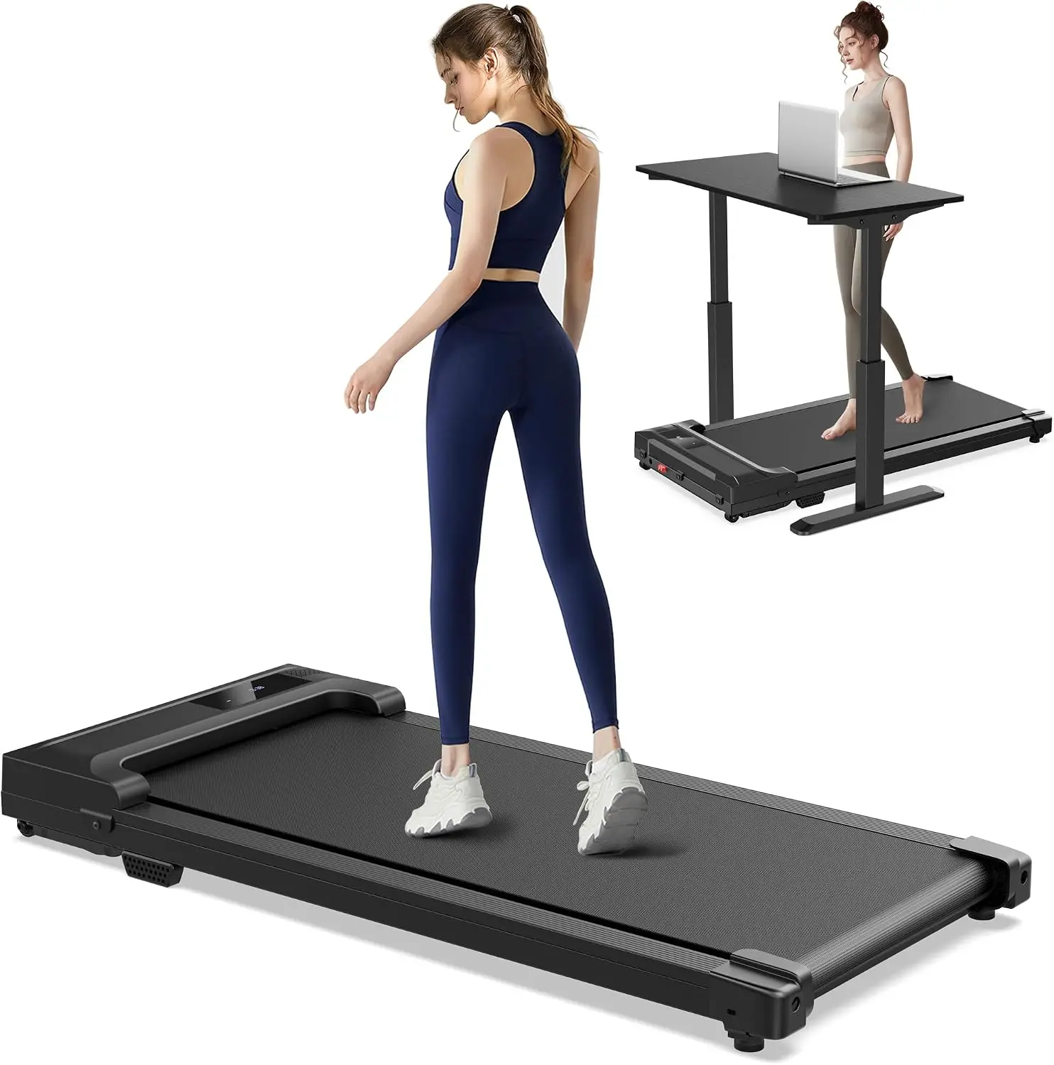 Walking Pad Treadmill for Home - Under Desk Treadmills Mini Portable Walking Running Machine Slim Compact Motorized Electric Tre