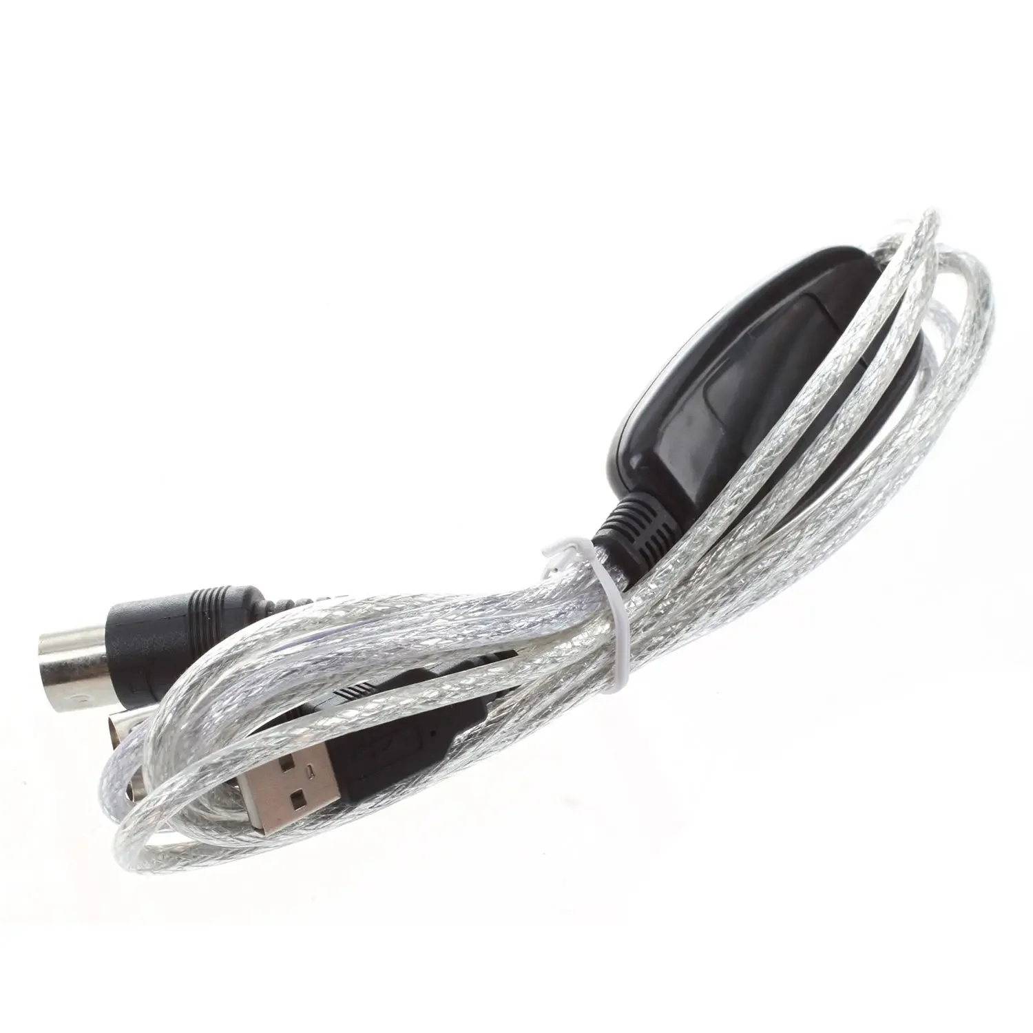 USB IN-OUT MIDI Cable Converter PC to Music Keyboard Adapter Cord