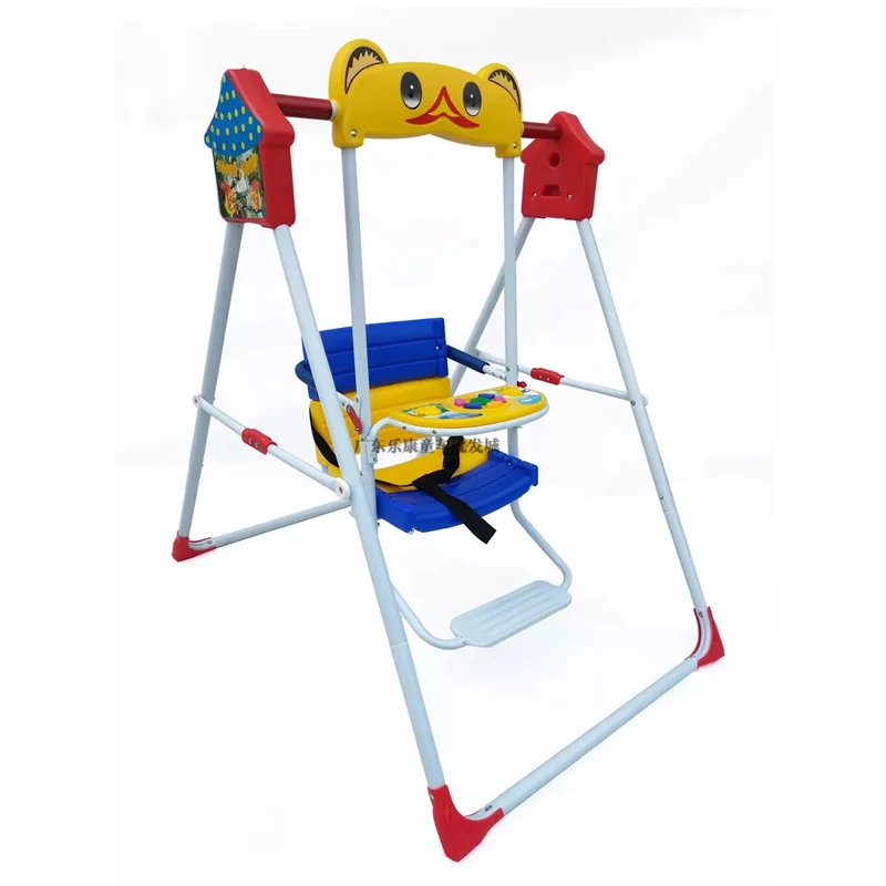 Columpio plegable para bebé, balancín para exteriores, juego de juguetes para niños, silla colgante con música para niños de 1 a 6 años