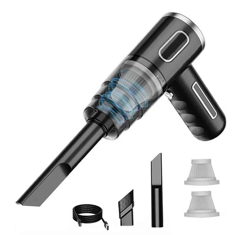 Car Vacuum Cleaner Portable Wireless Vacuum Cleaner Cordless Handheld Vacuum Home Car Dual Use Mini Vacuum Cleaner Black