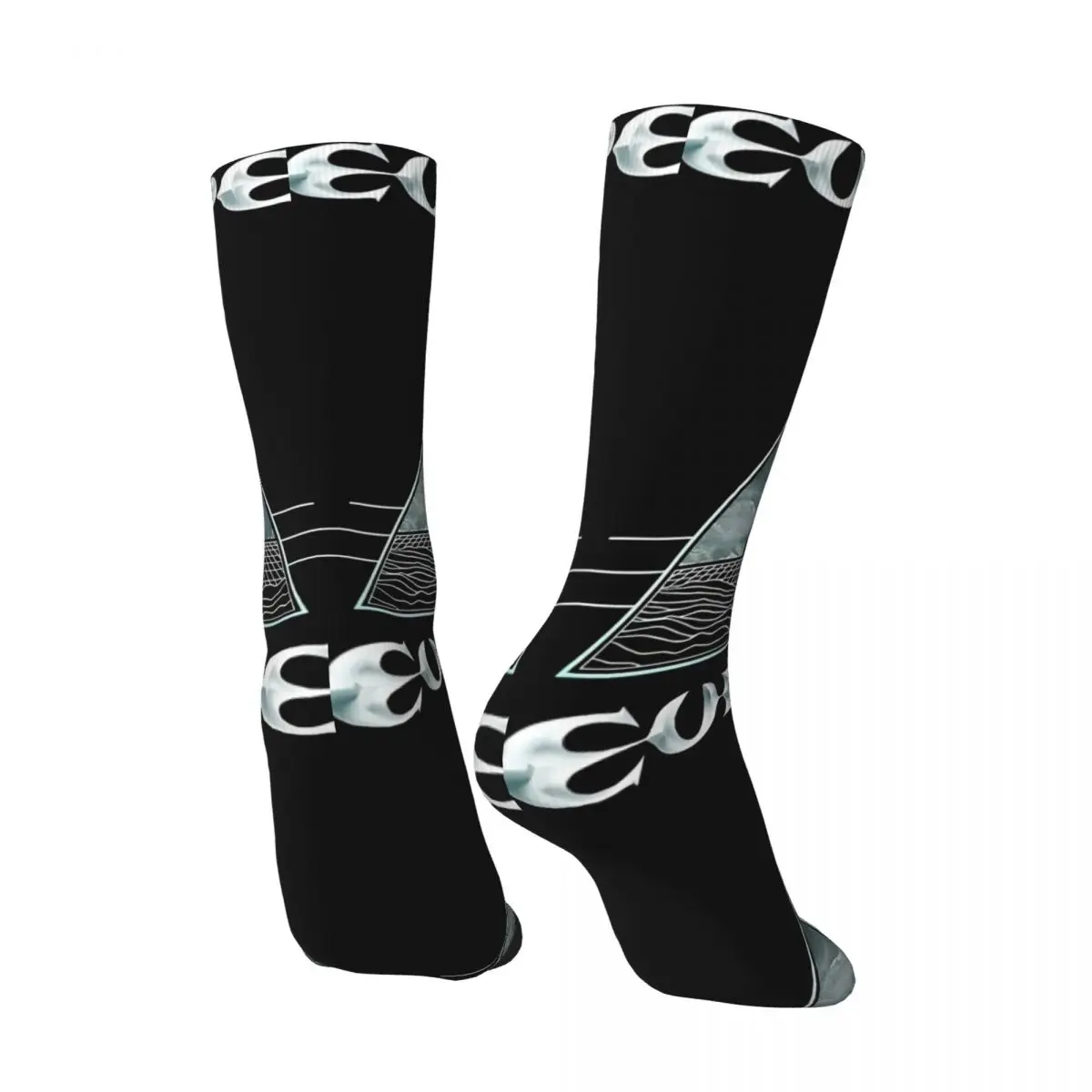 Calcetines de compresión para hombre y mujer, calcetín Unisex de estilo Hip Hop, Vintage, Rock, música, Crazy, e-europe, Harajuku, sin costuras, estampado divertido, novedad