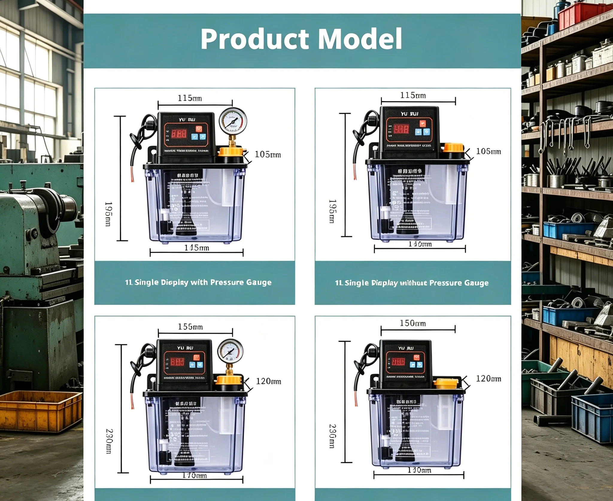 Industrial Auto Lubricator – Transparent Reservoir, High-Precision Filter, 220V 28W, Compatible with N32–N68 Oils