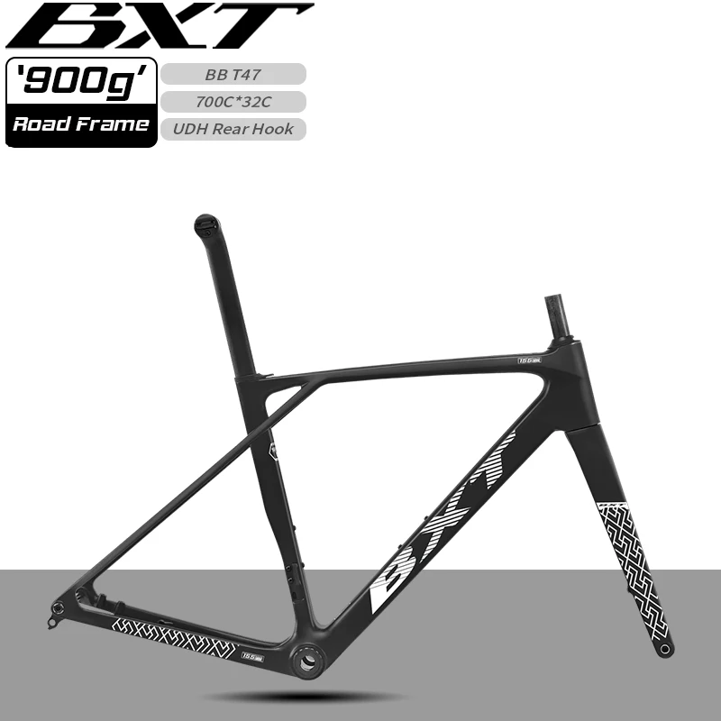 

BXT Carbon Fibre T1000 Road Bike Frame - Lightweight Cycling Bicycle Carbon Fiber Road Bike Frame