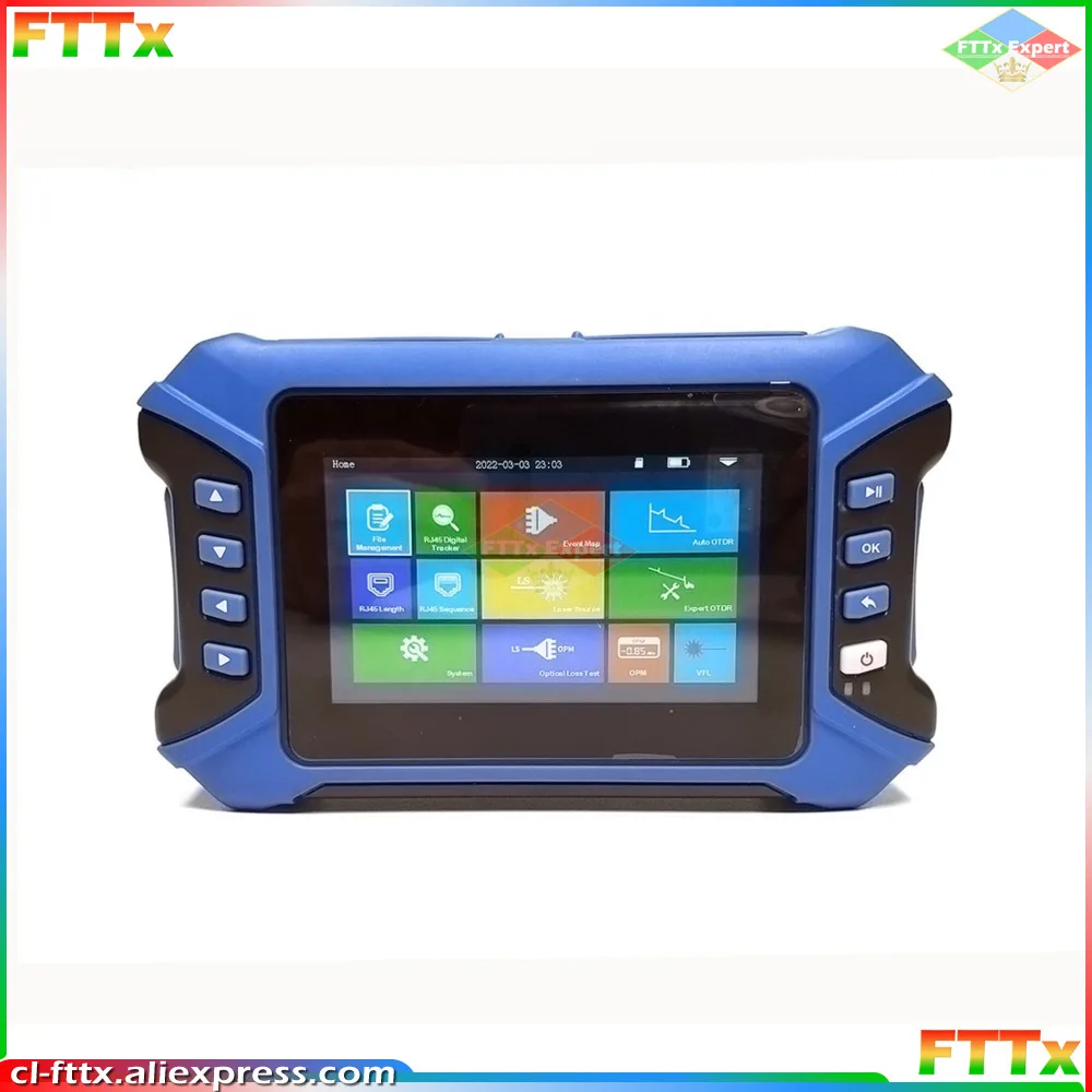 

2022 New 12 in 1 Mini Pro OTDR 1310/1550nm 26/24dB 100Km 4.3 Inch Touch Screen VFL OLS OPM Event Map